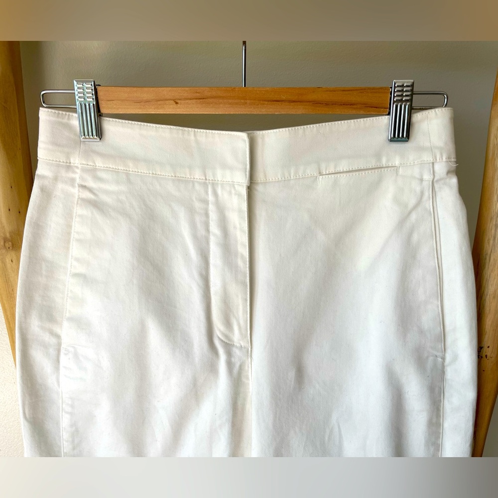 Aritzia Babaton The Group Walsh White Cropped Ankle Straight Leg Pants Size 4 - Picture 6 of 13